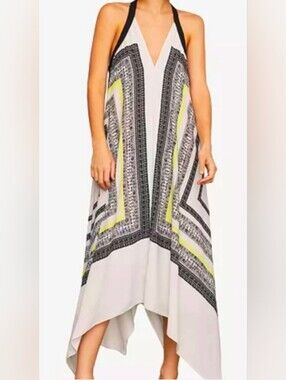 BCBGMazAzria Asymmetrical Scarf Dress